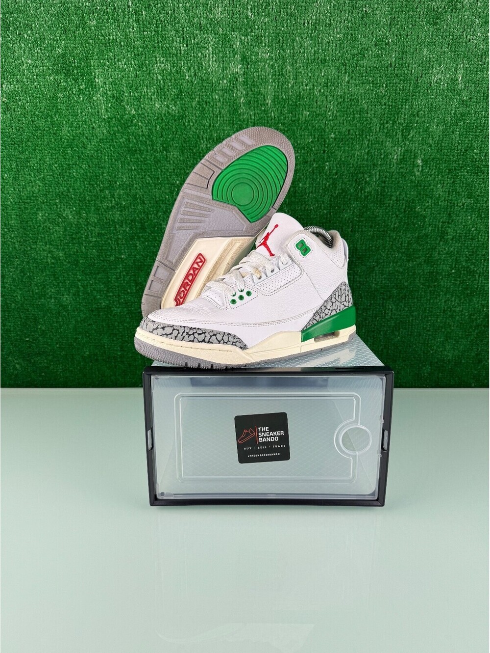 Size 7W/5.5M - Air Jordan 3 Retro Lucky Green W